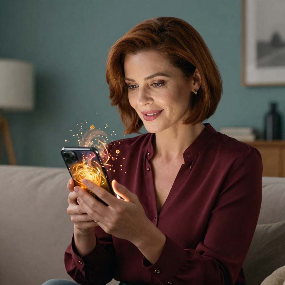 Женщина с телефоном активирует промокод на сайте букмекера